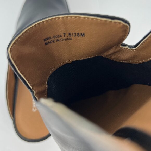 Sz 7.5 NWT Chinese Laundry Marnie Black Slip-On Pointed Toe Mules Shoes Women - Picture 12 of 14